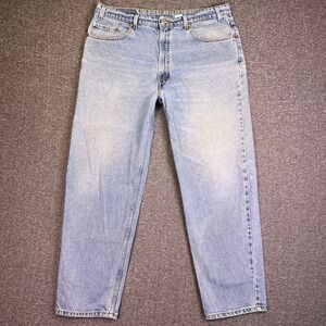 VTG 90s Levis 550 Jean Men 40x30 Light Wash Relaxed Baggy Classic Casual Red Tab